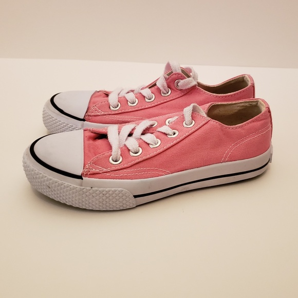 girls pink canvas shoes